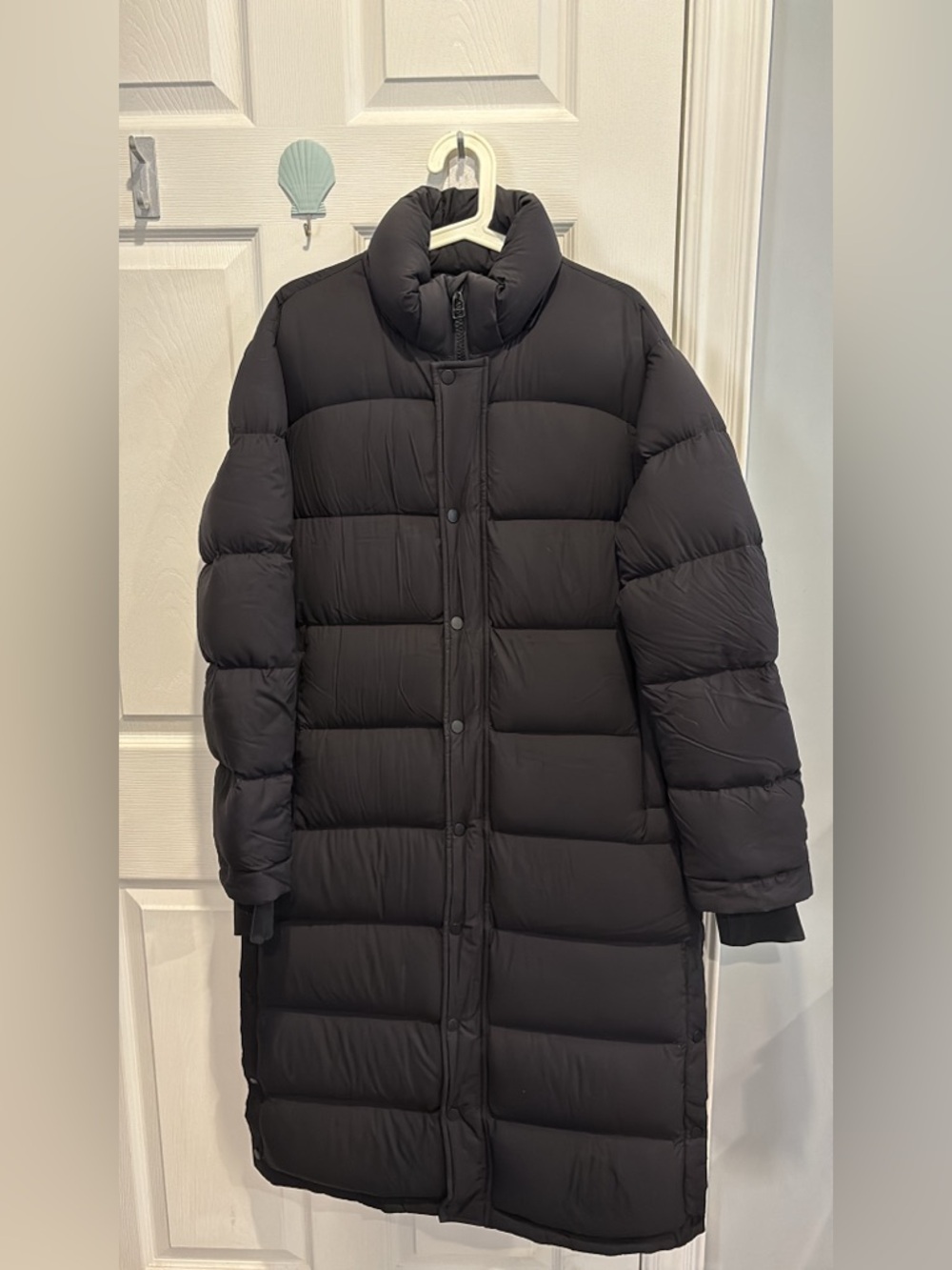 TNA Black Long Puffer Coat